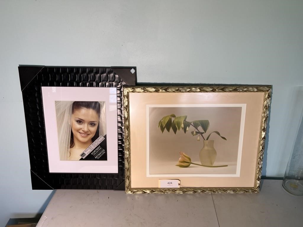 FLORAL PRINT WITH NEW PICTURE FRAME