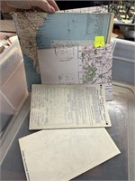LOT OF MISC VINTAGE MAPS MILITARY & MORE