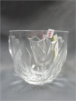 Tulip cut glass bowl