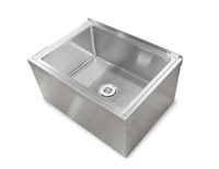 New 33" Stainless Steel Mop Sink - 28" x 20"