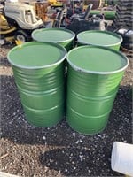 Green Metal Barrels