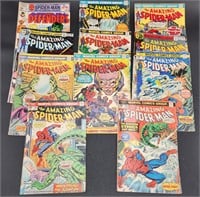 Lot of 10 Amazing Spiderman 1970's Marvel Comics