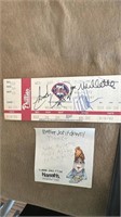 Signed Phillies ticket stub, Andy, Ashby, Mitch Wi