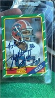 1986 TOPPS ANDRE REED RC SIGNED AUTO