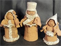 VTG Clay Pottery Figures