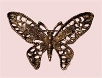 VINTAGE SIGNED SARAH COV SILVER BUTTERFLY BROOCH