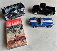 Lot of Metal Ford Vehicles and VHS Tape