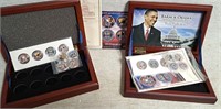 INAUGURATION PRESIDENTIAL COIN SETS 2 BOXES