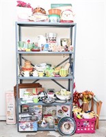 5-Tiered Metal Shelf & All Contents - Assorted