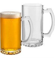 ($39) PARNOO Glass Beer Mug - Traditional 25 oz