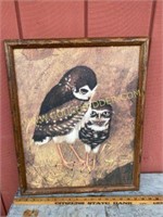 vintage owl lithograph by Richard Hinger