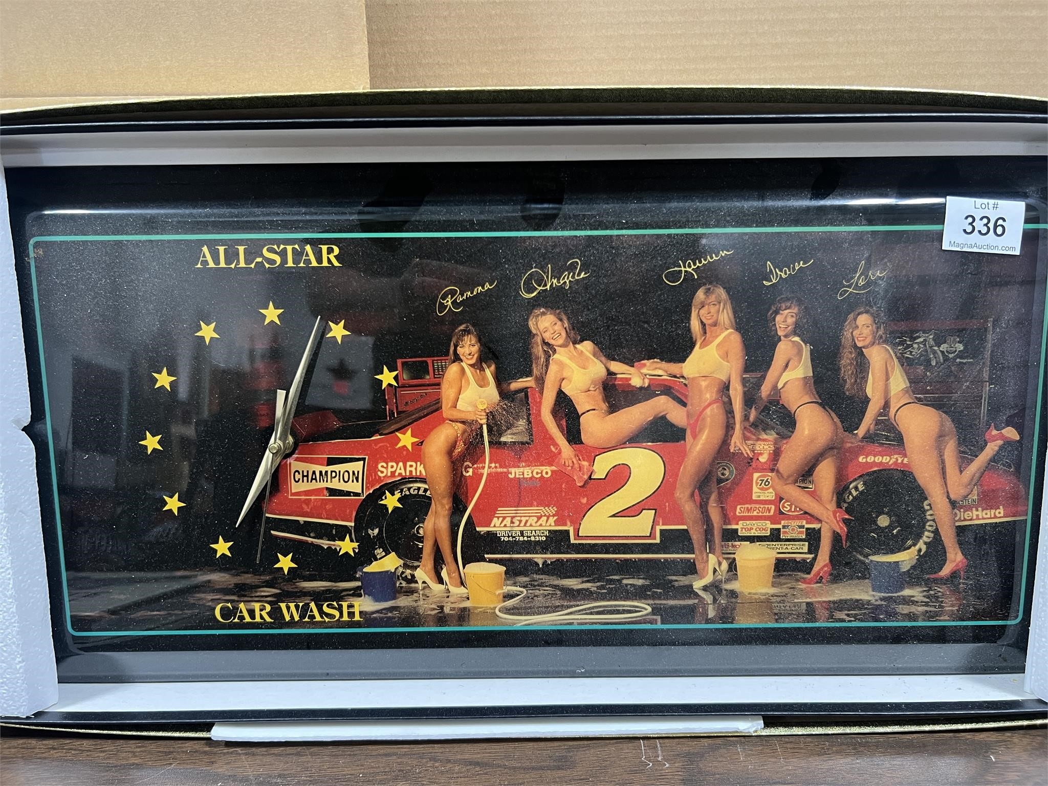 NASCAR All Star Car Wash Clock