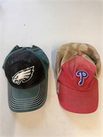 Philadelphia Eagles and Philies Ball Caps