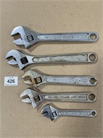 Assorted Adjustable Wrenchs