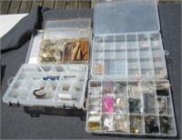 (4) Organizers with various jewelry accessories,