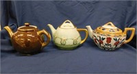 3 teapots: 1932 KPM Germany hand painted by