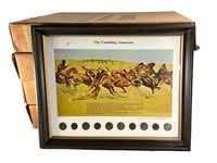 (4) Framed boxed Vanishing American Indian