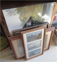 (4) Pictures and (1) picture frame.