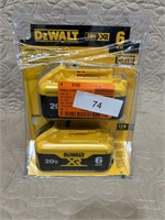 Dewalt 6AH flex volt battery 2 pack