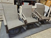 3  Swivel Patio Chairs