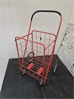 Red Grocery Or Flea Market Cart