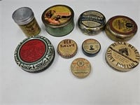 Vintage Advertising Tins, Salve, Polish, Ointment