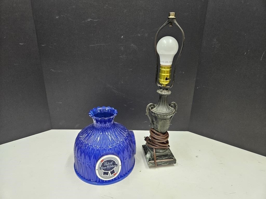 Pabst Blue Ribbon Lamp Shade & Dresser Lamp