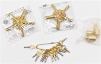 (2) Brass Winding Keys, Pocket Watch Keys