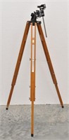 Wooden Solid Tripod with Fluid Head