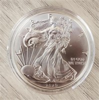 1 oz Silver 2020 Silver Eagle Dollar (BU)