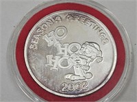 .999 Fine Silver Coin Garfield Christmas