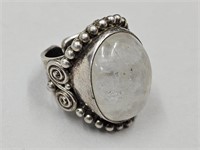 925 Sterling Silver Moonstone Ring Sz. 5