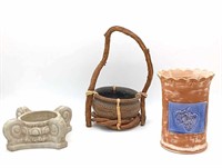 Decorative Pottery and Wine Holder