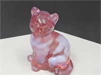 Fenton Art Glass  Cat Paperweight