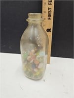 Vintage Marble with Milk Bottle