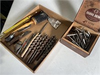 Auger Drill Bits and Assorted Tools