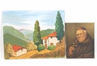 OOC of Italian Hillside and Monk (Vintage)