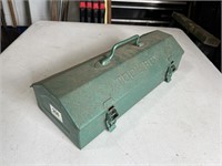 Vintage Green Metal Tool Box