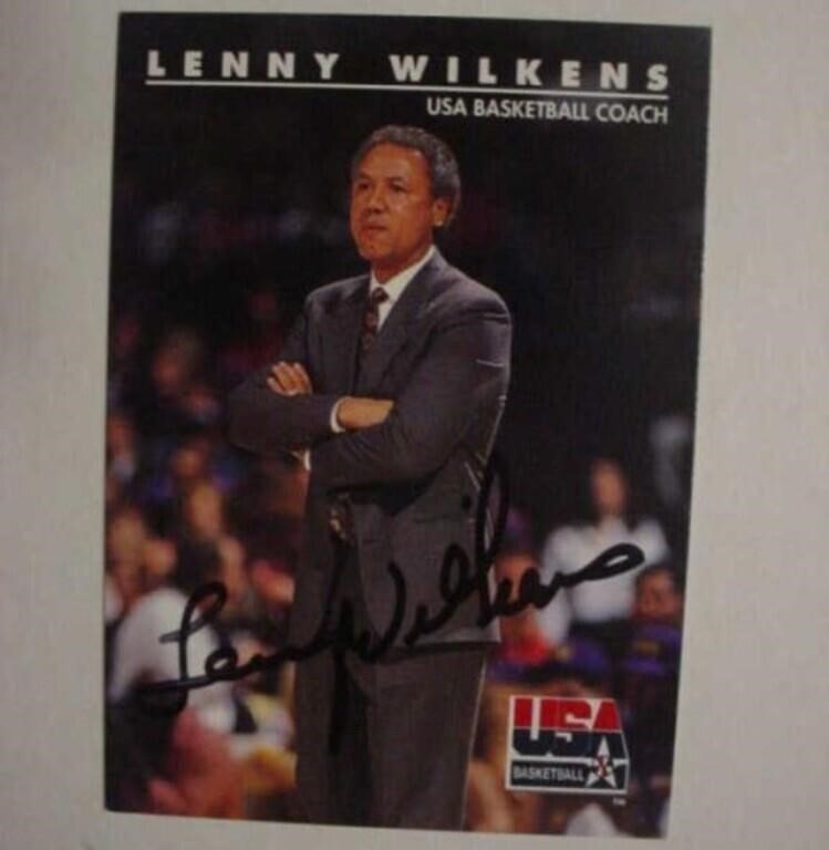 2006 HOF Lenny Wilkens autographed card