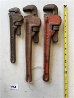 3 Piece Pipe Wrench Set