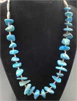 TURQUOISE AND SILVER NECKLACE