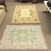 Two Turkish Washed Cotton Handmade Rugs