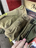 LOT OF MISC VTG MILITARY CANVAS BAGS