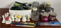 L - MIXED LOT OF FIGURINES & CANDLES (F13)