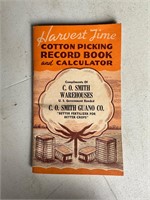 Harvest Time Cotton Picker Record Book