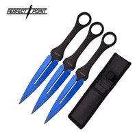 Perfect Point 7" Throwing Knife Set - Blue