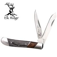New! Elk Ridge Gentleman's Pakkawood Handle Twin B