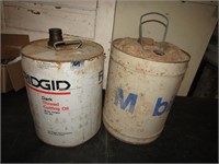 MOBIL OIL METAL CANS