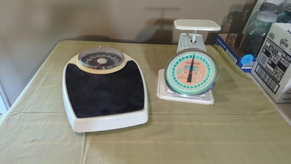 BABY SCALE AND A HEALTHOMETER SCALE