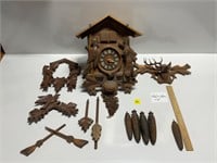 Vtg Wooden Cuckoo Clock-needs repair